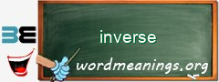 WordMeaning blackboard for inverse